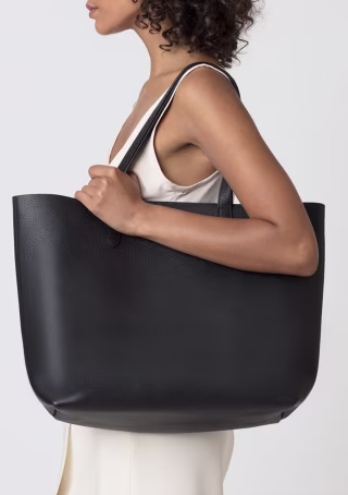Classic Structured Leather Tote