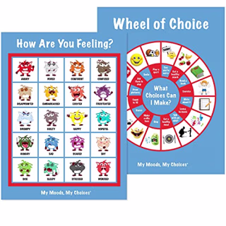 "How are You Feeling?" and "Wheel of Choice" Posters; 20 Different Moods/Emotions; Educational/Learning Tool; Includes 2 Posters