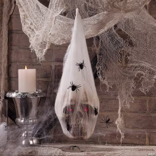 Oriental Trading LED Skull in Spider Cocoon