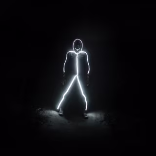 Glowy Zoey LED Stickman Costume