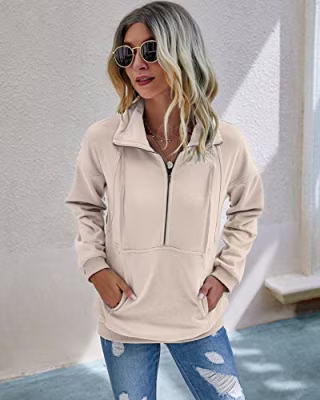 PrettyGarden Quarter-Zip Sweatshirt