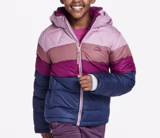 L.L. Bean Kids' Colorblock Down Jacket