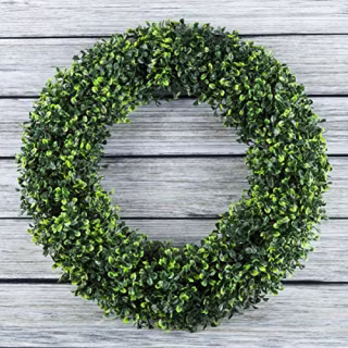 Pure Garden Artificial Boxwood Wreath