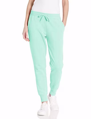 Amazon Essentials Women's Relaxed Fit French Terry Fleece Jogger Sweatpant, Bright Mint, X-Small