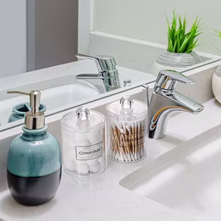 AOZITA Clear Plastic Apothecary Jar Set