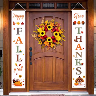 Dazonge Thanksgiving Porch Banners
