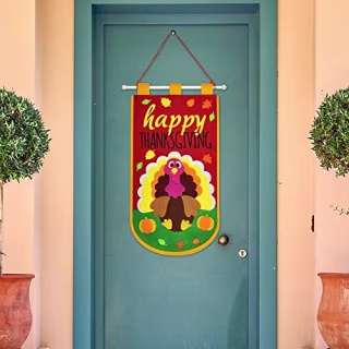 Joyin Thanksgiving Felt Door Banner