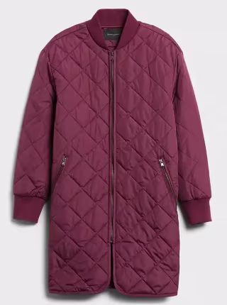 Banana Republic Long Quilted Jacket