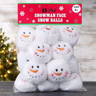 15 Count Package of Fake Indoor Snowballs