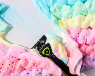 #ShaveWithPurpose Colorful Shaving Cream