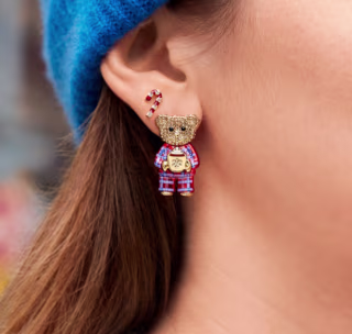 BaubleBar Cocoa Bear Earrings