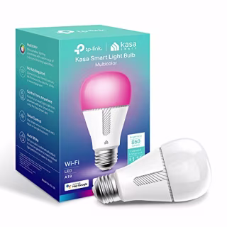 Kasa Smart Bulb, Full Color Changing Dimmable WiFi LED Light Bulb Compatible with Alexa and Google Home, A19, 9.5W 850 Lumens,2.4Ghz only, No Hub Required 1-Pack(KL130)