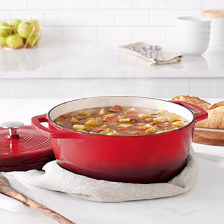 Amazon Basics Enameled Cast Iron Covered Dutch Oven