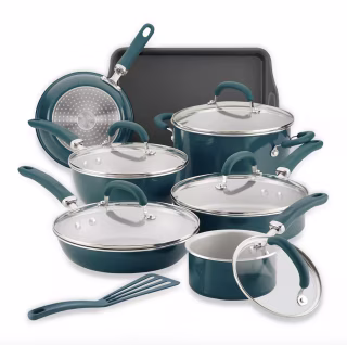 Rachael Ray Create Delicious 13-Piece Aluminum Nonstick Cookware Set