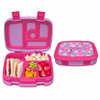 Bentgo Kids Prints Leak-Proof, 5-Compartment Bento-Style Kids Lunch Box - Ideal Portion Sizes for Ages 3 to 7 - BPA-Free, Dishwasher Safe, Food-Safe Materials - 2021 Collection (Fairies)