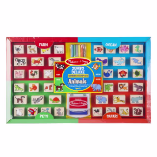 Melissa & Doug Jumbo Deluxe Animals Wooden Stamp Set