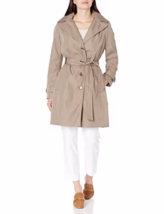 Calvin Klein Women's Belted Rain Jacket