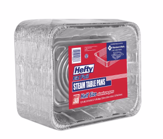 Hefty EZ Foil Half-Size Disposable Steam Table Pans