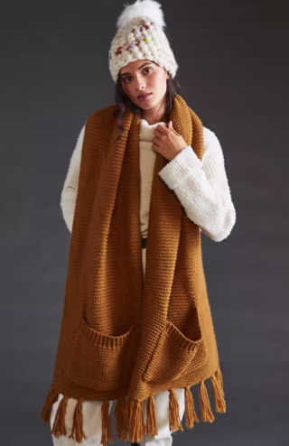 Fringed Pocket Scarf