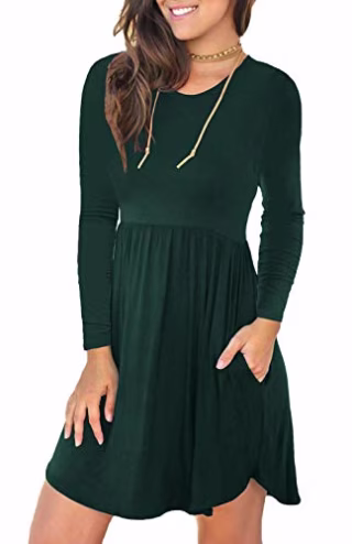 Unbranded Casual Tunic Dress with Pockets