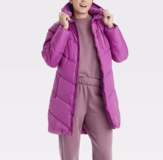 A New Day Mid Length Matte Puffer Jacket