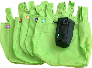 Reusable Grocery Bags with Pouch, Compact Travel Shopping Totes, Super Strong Shopping Bags, Foldable & Washable, Lightweight Ripstop...
