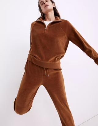 MWL Velour Half-Zip Sweatshirt