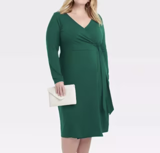 Ava & Viv Knit Wrap Dress