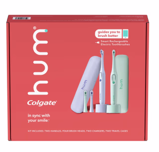 Hum by Colgate Electric Toothbrush with Travel Case 2-pack