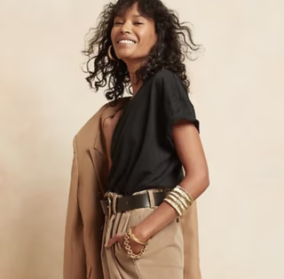 Banana Republic Supima Boxy Cropped T-Shirt