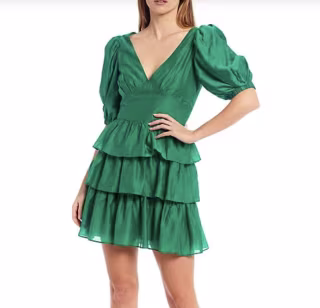 Wayf Voile Tiered Minidress