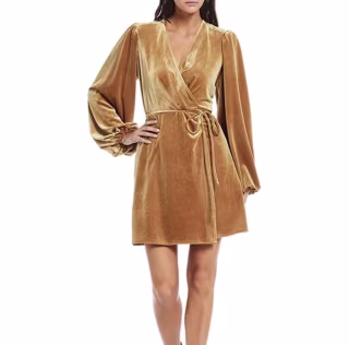 Gianni Bini Leighton Velvet Wrap Dress