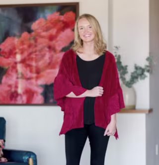 The Pioneer Woman Open-Front Poncho with Ruffled Sleeves