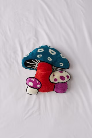 Mushroom Tufted Throw Pillow