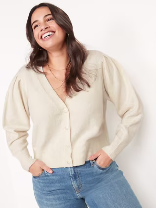 Old Navy Cozy Textured Button-Front Cardigan Sweater