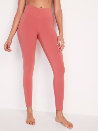 Old Navy Extra High Cross-Waisted PowerChill Light Compression 7/8-Length Leggings