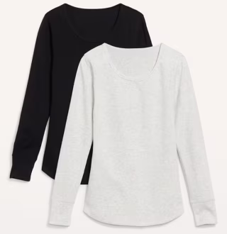 Old Navy Long-Sleeve Thermal Pajama Tee (Set of 2)