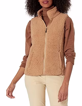 Amazon Essentials Women's Polar Fleece Lined Sherpa Vest