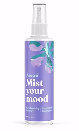 ASUTRA Lavender & Chamomile Essential Oil Blend, Aromatherapy Spray, 4 fl oz | for Face, Body, Rooms, & Linens | Helps Relax Mind & Body to Sleep | Pure Soothing Comfort