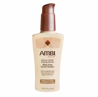 Ambi Skincare Even & Clear Purifying Charcoal Black Soap Facial Cleanser