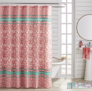 The Pioneer Woman Multicolor Fabric Shower Curtain