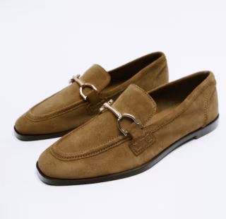 Zara Soft Split Leather Loafers