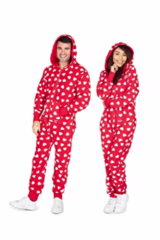Unisex Adult Valentine's Day Jumpsuit and Gift Box