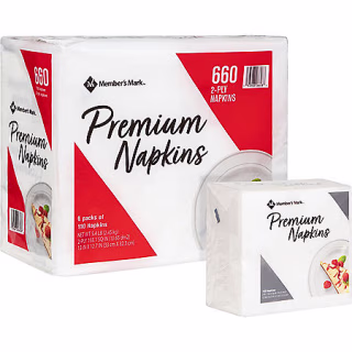 Premium White 2-Ply Napkins