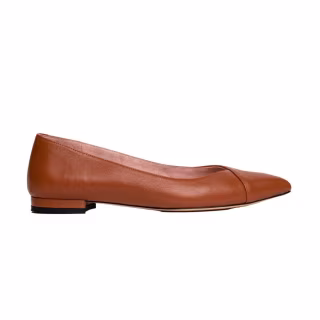 Courageous Caramel Leather Flat