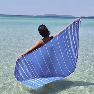 Cacala Turkish Beach Bath Towels Extra Large Blanket Peshtemal Highly Absorbent Quick and Easy Dry Soft and Comfortable for Shower, Spa, Pool, Gym and Yoga 100% Cotton Pure Series, 37" x 70"
