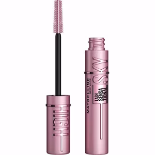 Maybelline New York Sky High Washable Mascara Makeup, Volumizing Mascara, Buildable, Lengthening Mascara, Defining, Curling, Multiplying, Washable Blackest Black, 0.2 fl. Oz