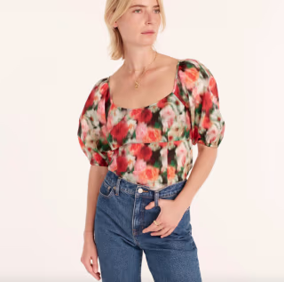 Squareneck Top in Liberty Hazy Days Floral