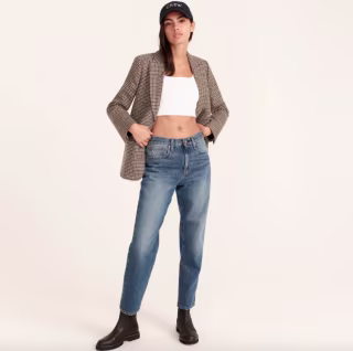 Slouchy Boyfriend Jean in Bright Indigo Wash