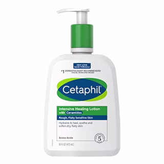 CETAPHIL Intensive Healing Lotion with Ceramides 16 oz For Dry, Rough, Flaky Sensitive Skin 24-Hour Hydration Fragrance, Paraben & Gluten Free Dermatologist
